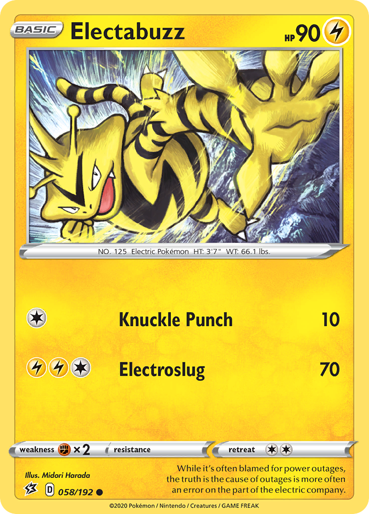 Electabuzz (058/192) [Sword & Shield: Rebel Clash] | Amazing Games TCG