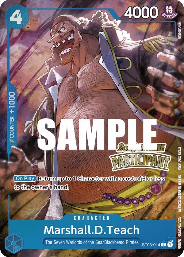 Marshall.D.Teach (Offline Regional 2023) [Participant] [One Piece Promotion Cards] | Amazing Games TCG