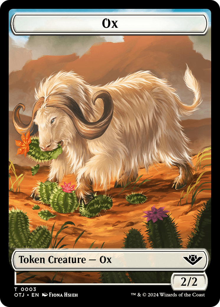 Ox Token [Outlaws of Thunder Junction Tokens] | Amazing Games TCG