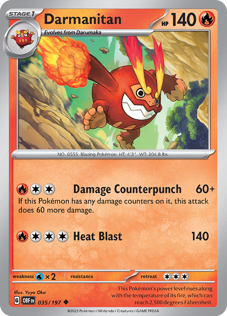 Darmanitan (035/197) [Scarlet & Violet: Obsidian Flames] | Amazing Games TCG