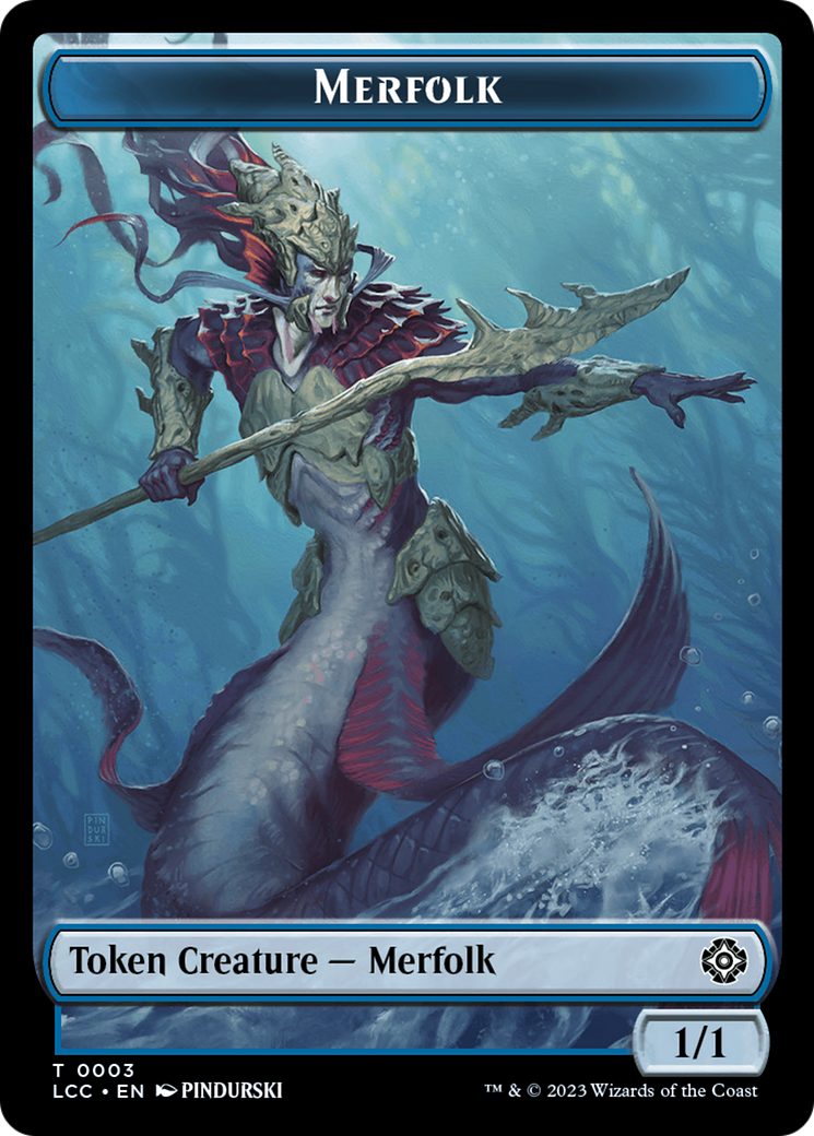 Beast // Merfolk (0003) Double-Sided Token [The Lost Caverns of Ixalan Commander Tokens] | Amazing Games TCG