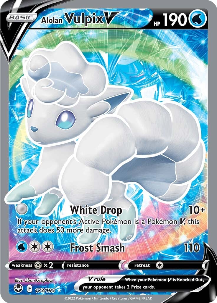 Alolan Vulpix V (173/195) [Sword & Shield: Silver Tempest] | Amazing Games TCG