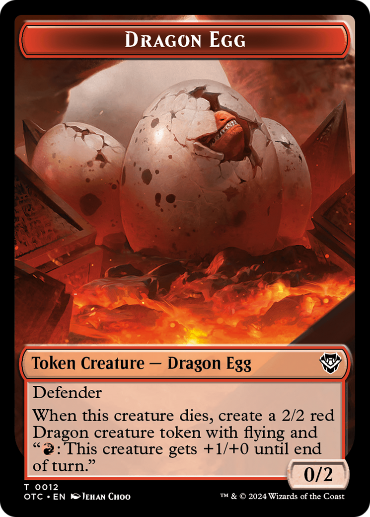 Dragon Egg // Dragon Double-Sided Token [Outlaws of Thunder Junction Commander Tokens] | Amazing Games TCG