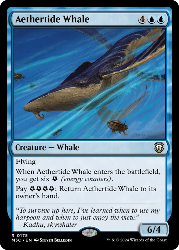 Aethertide Whale (Ripple Foil) [Modern Horizons 3 Commander] | Amazing Games TCG