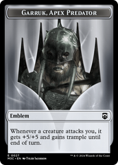 Garruk, Apex Predator Emblem // Saproling Double-Sided Token [Modern Horizons 3 Commander Tokens] | Amazing Games TCG