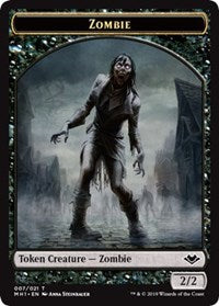 Zombie (007) // Wrenn and Six Emblem (021) Double-Sided Token [Modern Horizons Tokens] | Amazing Games TCG