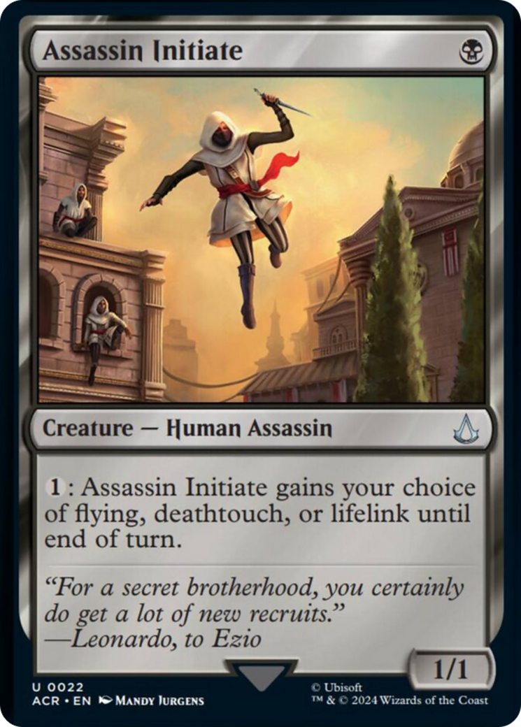 Assassin Initiate (Foil Etched) [Assassin's Creed] | Amazing Games TCG