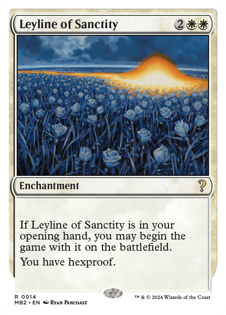 Leyline of Sanctity (White Border) [Mystery Booster 2] | Amazing Games TCG