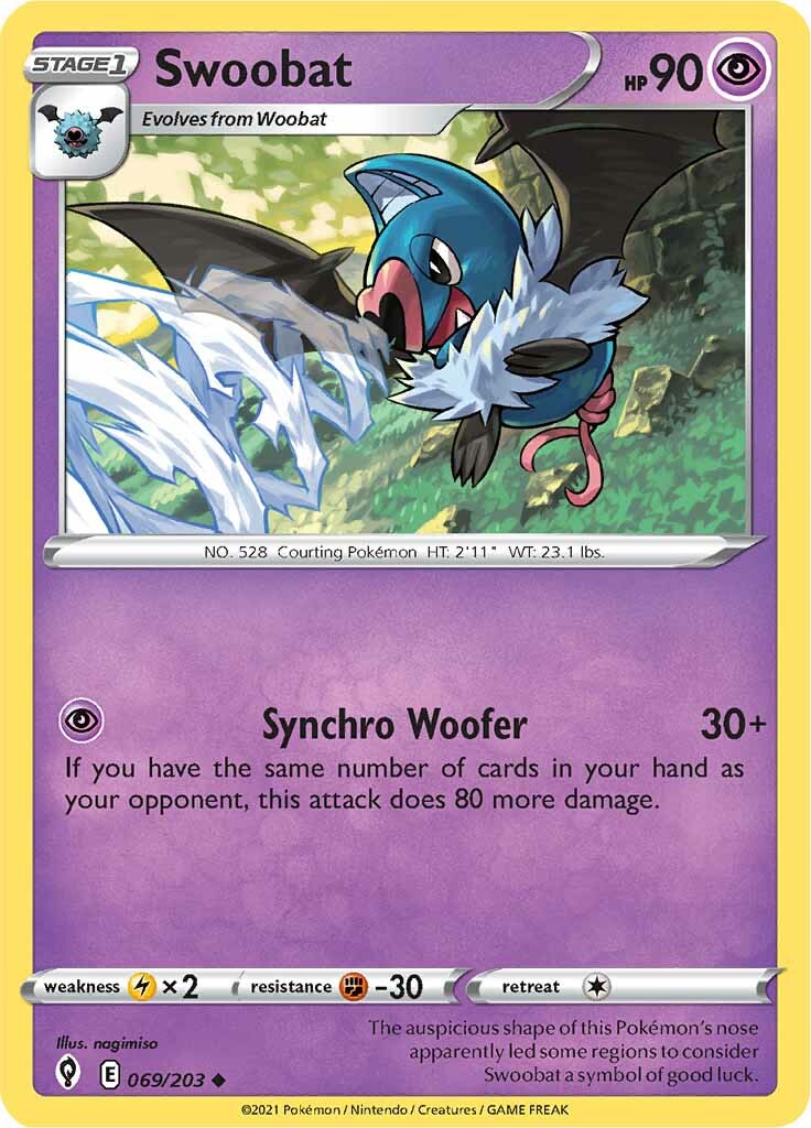 Swoobat (069/203) [Sword & Shield: Evolving Skies] | Amazing Games TCG