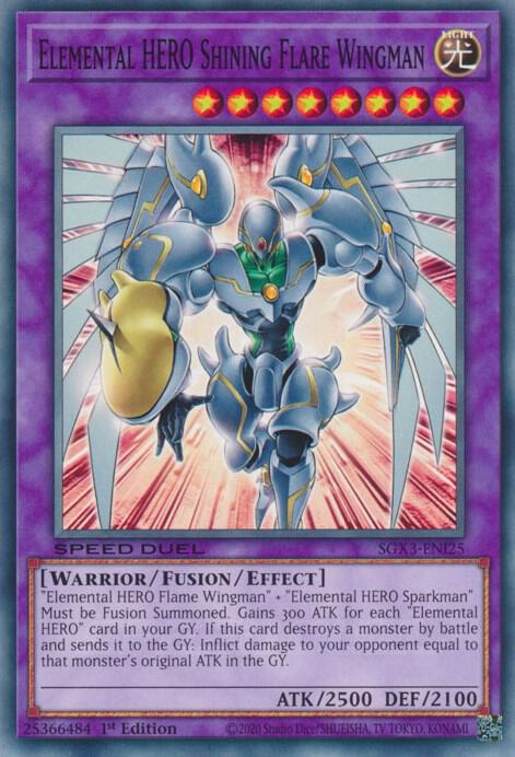 Elemental HERO Shining Flare Wingman [SGX3-ENI25] Common | Amazing Games TCG