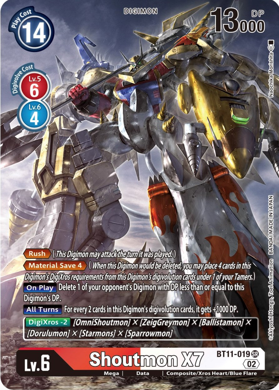 Shoutmon X7 [BT11-019] (Alternate Art) [Dimensional Phase] | Amazing Games TCG