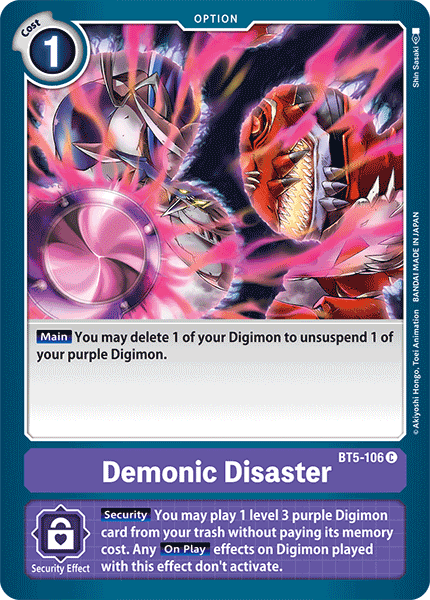 Demonic Disaster [BT5-106] [Battle of Omni] | Amazing Games TCG