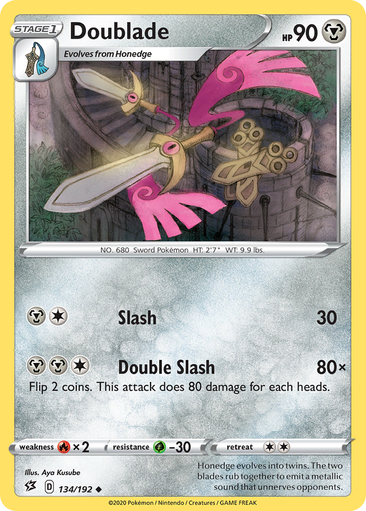 Doublade (134/192) [Sword & Shield: Rebel Clash] | Amazing Games TCG