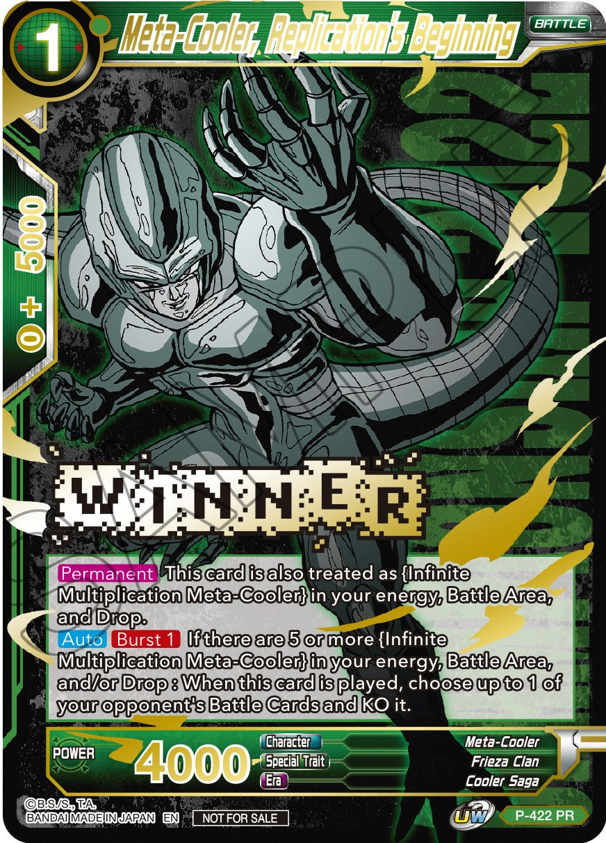 Meta-Cooler, Replication's Beginning (Championship Pack 2022 Vol.2) (Winner Gold Stamped) (P-422) [Promotion Cards] | Amazing Games TCG