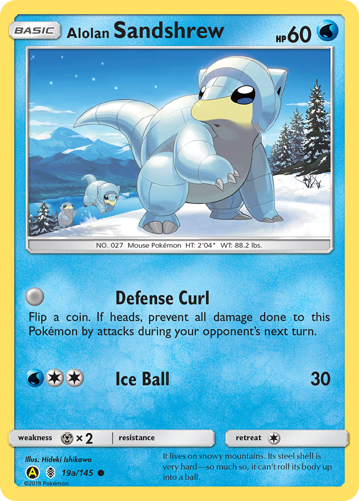 Alolan Sandshrew (19a/145) [Alternate Art Promos] | Amazing Games TCG