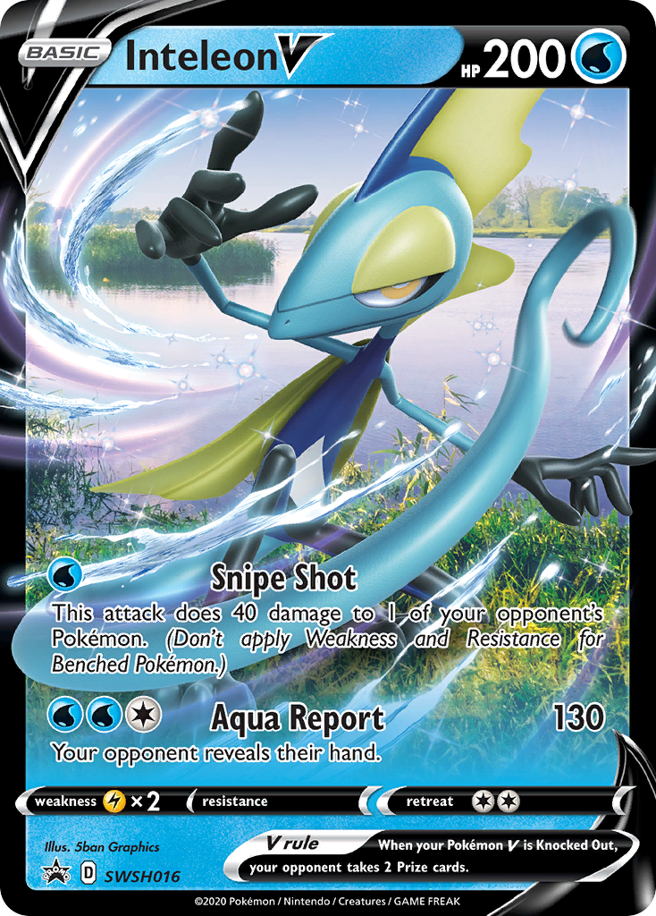 Inteleon V (SWSH016) (Jumbo Card) [Sword & Shield: Black Star Promos] | Amazing Games TCG