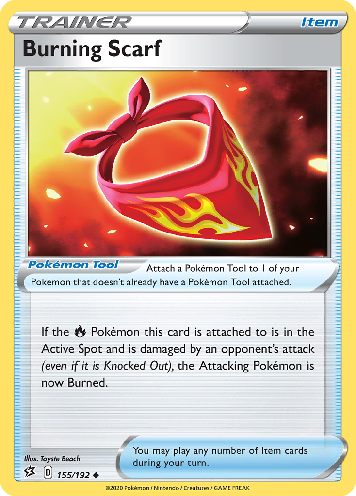 Burning Scarf (155/192) [Sword & Shield: Rebel Clash] | Amazing Games TCG