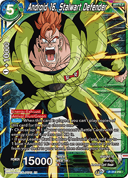 Android 16, Stalwart Defender (Winner Stamped) (P-310_PR) [Tournament Promotion Cards] | Amazing Games TCG