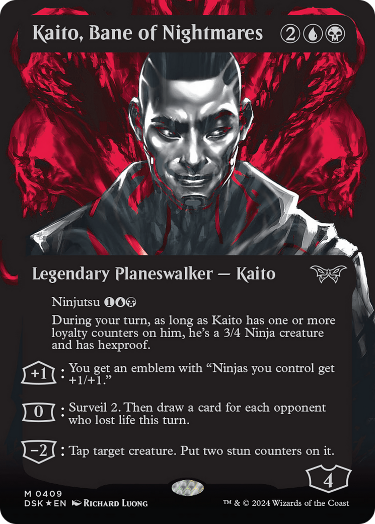 Kaito, Bane of Nightmares (Showcase) (Textured) [Duskmourn: House of Horror] | Amazing Games TCG