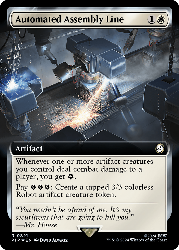 Automated Assembly Line (Extended Art) (Surge Foil) [Fallout] | Amazing Games TCG