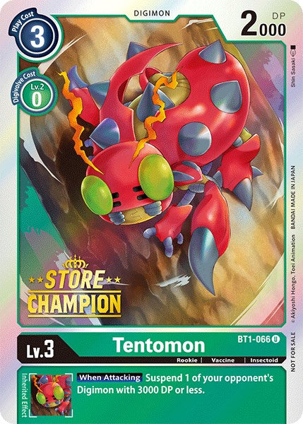 Tentomon [BT1-066] (Store Champion) [Release Special Booster Promos] | Amazing Games TCG