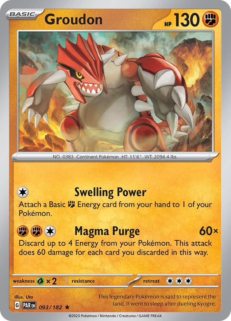 Groudon (093/182) [Scarlet & Violet: Paradox Rift] | Amazing Games TCG