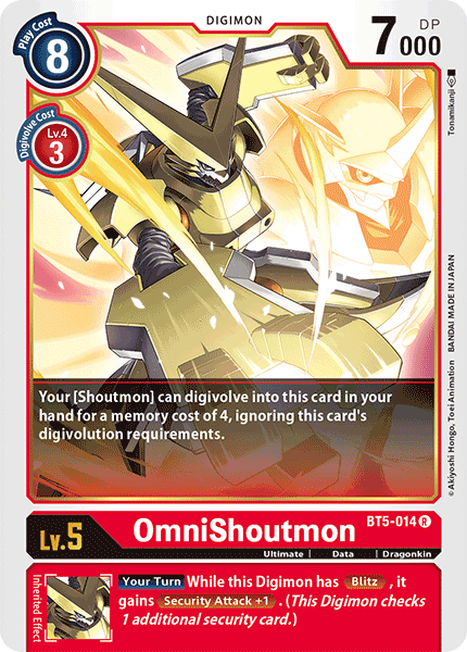 OmniShoutmon [BT5-014] [Battle of Omni] | Amazing Games TCG