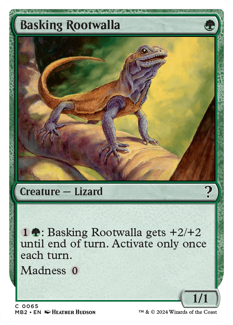 Basking Rootwalla (White Border) [Mystery Booster 2] | Amazing Games TCG