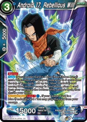 Android 17, Rebellious Will (BT17-046) [Ultimate Squad] | Amazing Games TCG