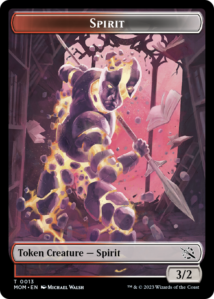 Warrior // Spirit (13) Double-Sided Token [March of the Machine Tokens] | Amazing Games TCG