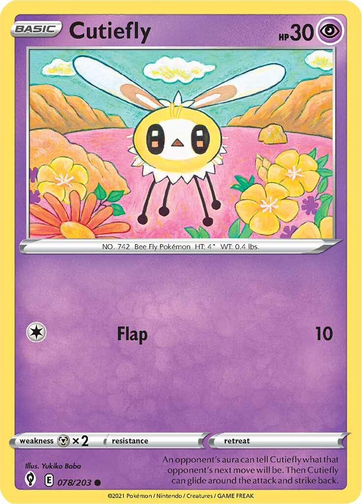 Cutiefly (078/203) [Sword & Shield: Evolving Skies] | Amazing Games TCG