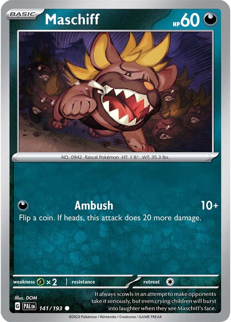 Maschiff (141/193) [Scarlet & Violet: Paldea Evolved] | Amazing Games TCG