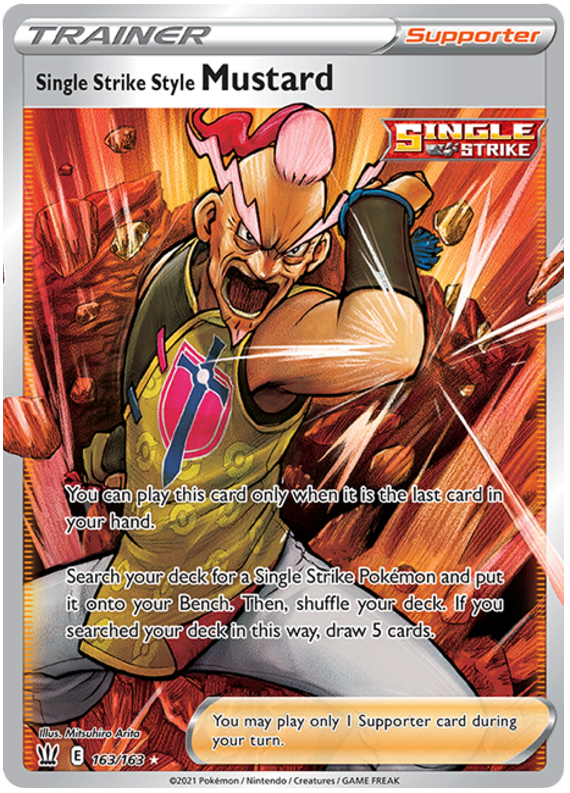 Single Strike Style Mustard (163/163) [Sword & Shield: Battle Styles] | Amazing Games TCG