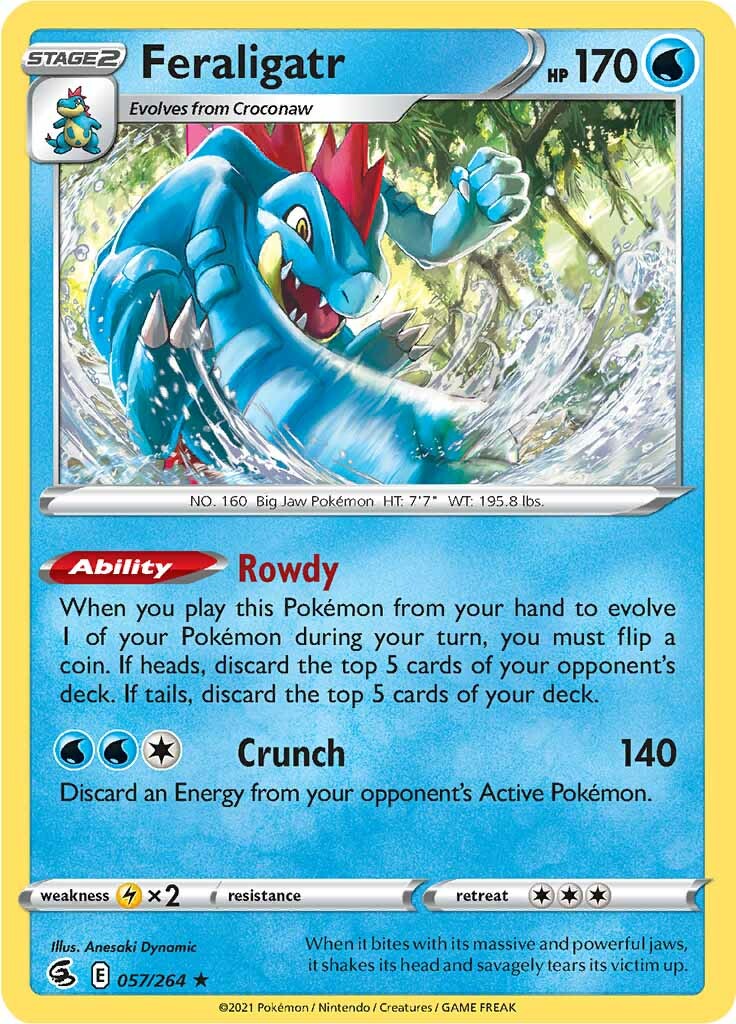 Feraligatr (057/264) [Sword & Shield: Fusion Strike] | Amazing Games TCG