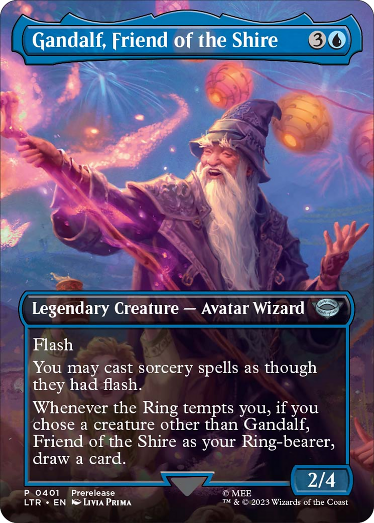 Gandalf, Friend of the Shire (Borderless Alternate Art) [The Lord of the Rings: Tales of Middle-Earth] | Amazing Games TCG