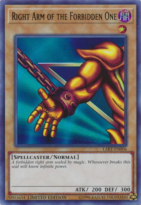 Right Arm of the Forbidden One [LART-EN006] Ultra Rare | Amazing Games TCG