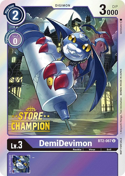 DemiDevimon [BT2-067] (Store Champion) [Release Special Booster Promos] | Amazing Games TCG