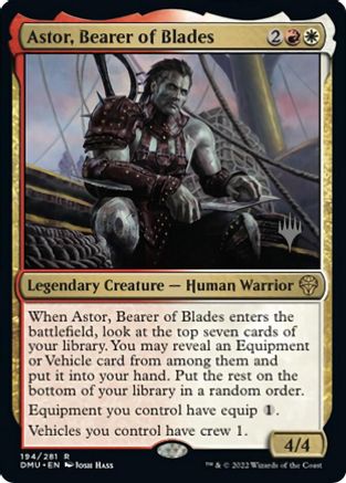 Astor, Bearer of Blades (Promo Pack) [Dominaria United Promos] | Amazing Games TCG
