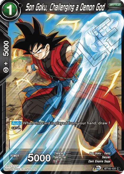 Son Goku, Challenging a Demon God (BT16-101) [Realm of the Gods] | Amazing Games TCG