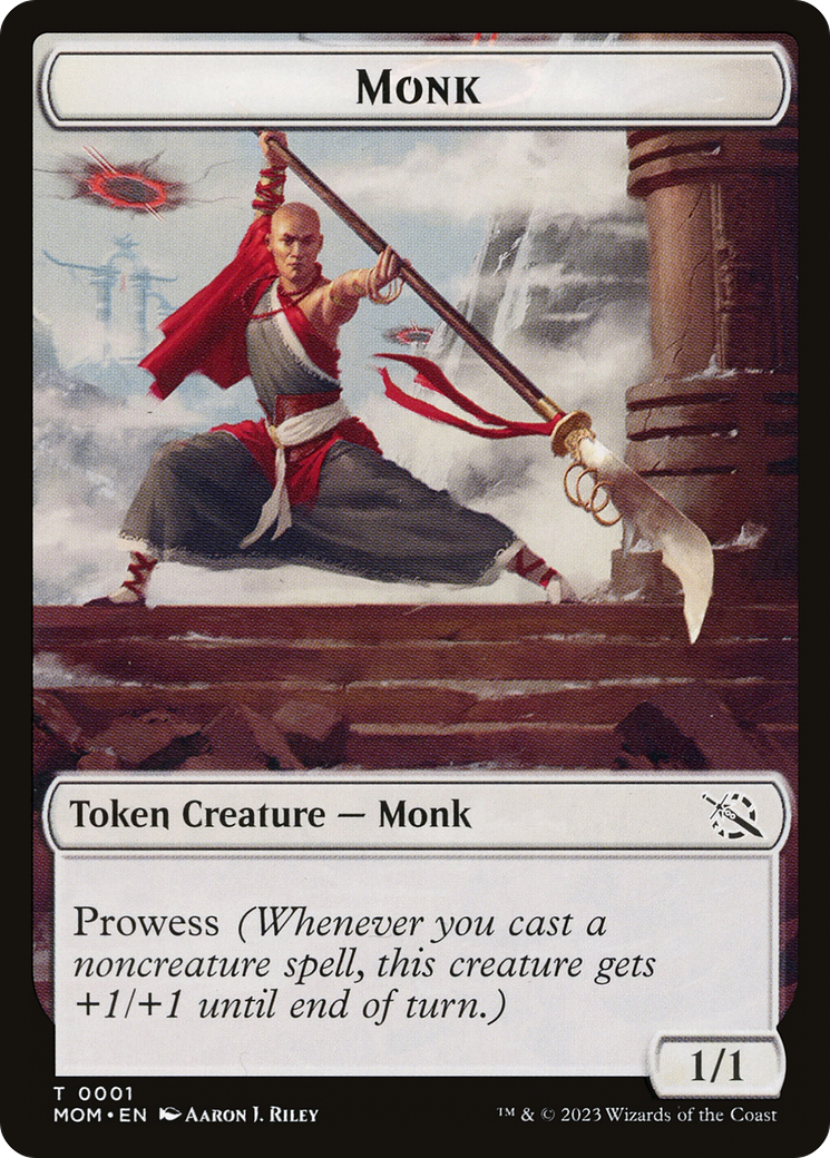 Monk // Spirit (14) Double-Sided Token [March of the Machine Tokens] | Amazing Games TCG