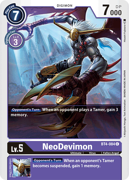 NeoDevimon [BT4-084] [Great Legend] | Amazing Games TCG