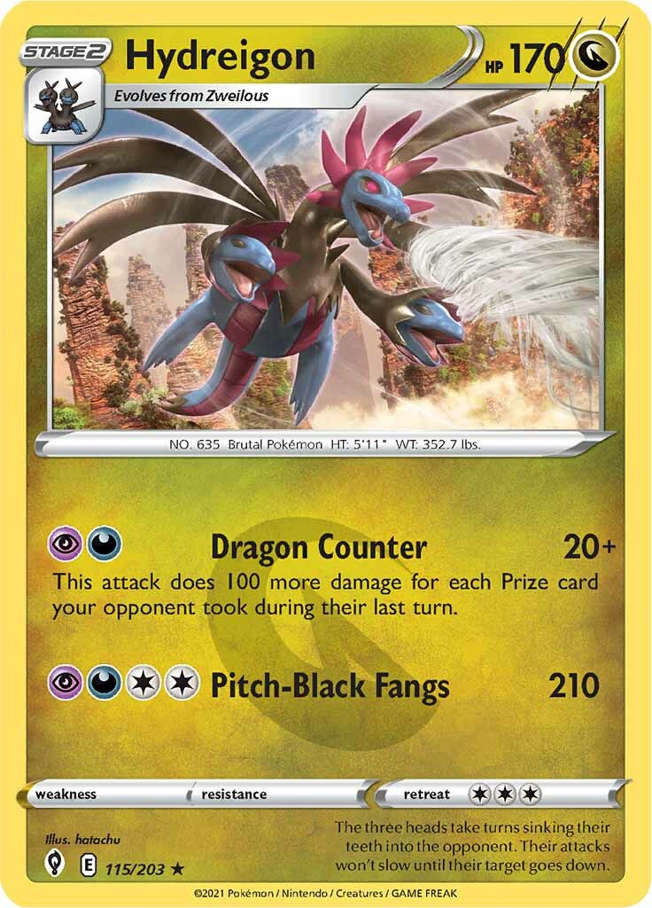 Hydreigon (115/203) [Sword & Shield: Evolving Skies] | Amazing Games TCG