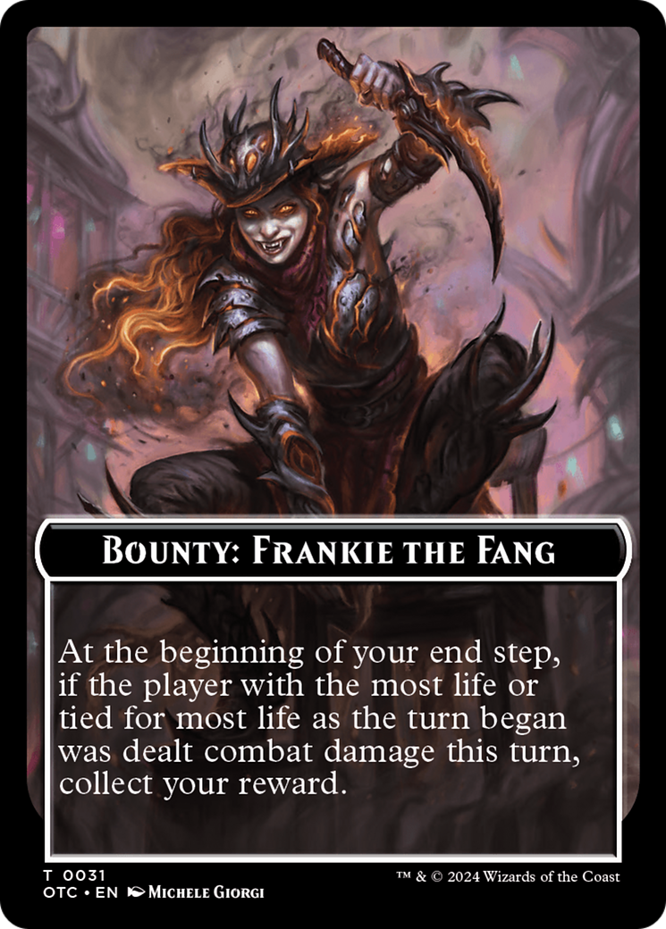 Bounty: Frankie the Fang // Bounty Rules Double-Sided Token [Outlaws of Thunder Junction Commander Tokens] | Amazing Games TCG