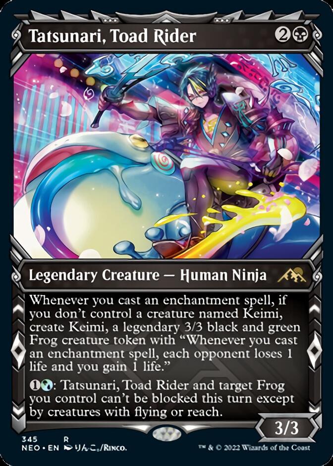 Tatsunari, Toad Rider (Showcase Ninja) [Kamigawa: Neon Dynasty] | Amazing Games TCG