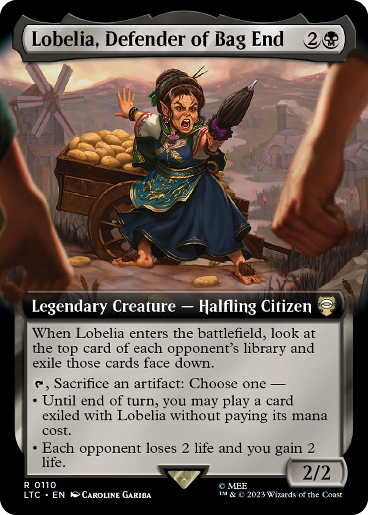 Lobelia, Defender of Bag End (Extended Art) [The Lord of the Rings: Tales of Middle-Earth Commander] | Amazing Games TCG