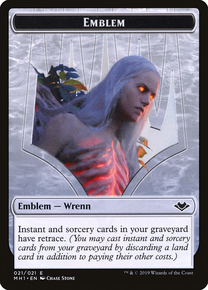 Zombie (007) // Wrenn and Six Emblem (021) Double-Sided Token [Modern Horizons Tokens] | Amazing Games TCG