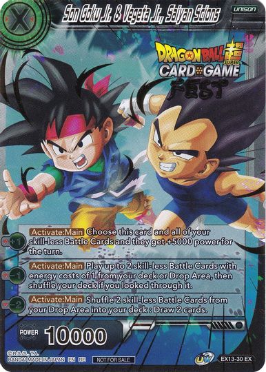 Son Goku Jr. & Vegeta Jr., Saiyan Scions (Card Game Fest 2022) (EX13-30) [Tournament Promotion Cards] | Amazing Games TCG