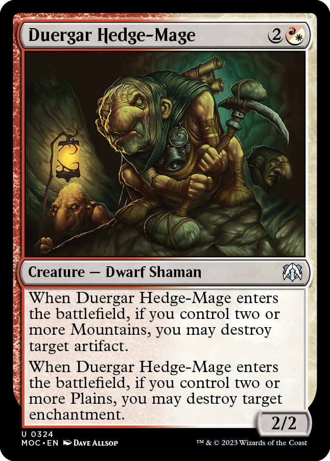 Duergar Hedge-Mage [March of the Machine Commander] | Amazing Games TCG