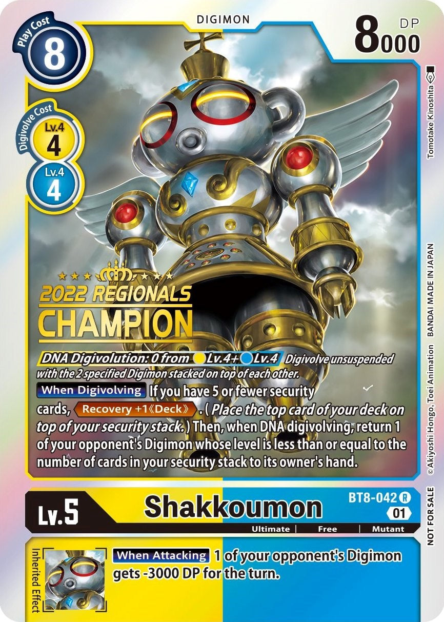 Shakkoumon [BT8-042] (2022 Championship Offline Regional) (Online Champion) [New Awakening Promos] | Amazing Games TCG