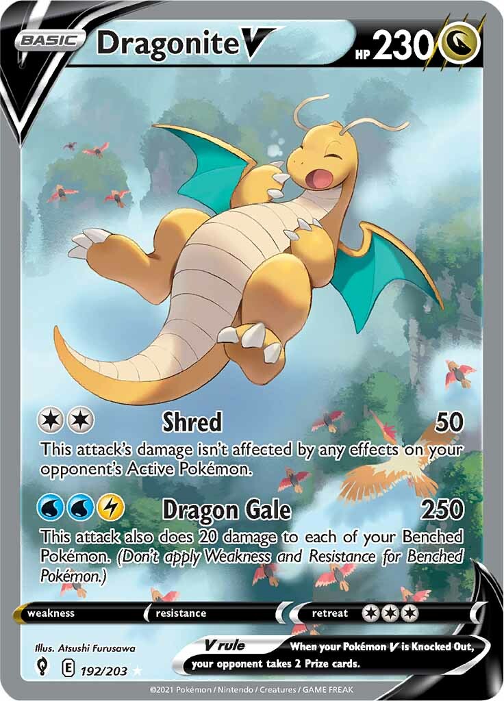 Dragonite V (192/203) [Sword & Shield: Evolving Skies] | Amazing Games TCG